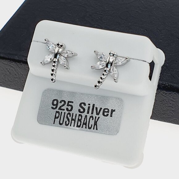 "925 sterling silver luxury CZ earrings for women/girls, Best for RJUS2218 - Picture 1 of 11